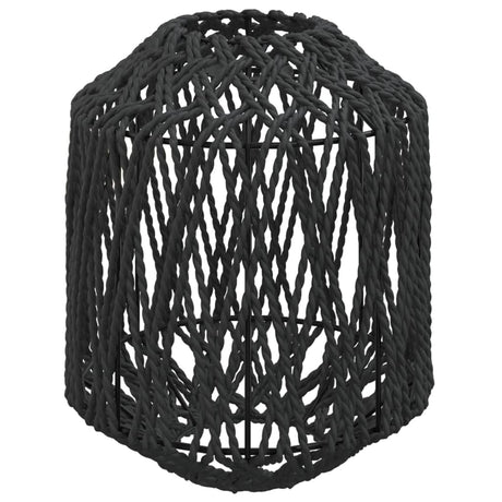 Vidaxxl Lampenschirm ø23x28 cm Eisen und Papier schwarz