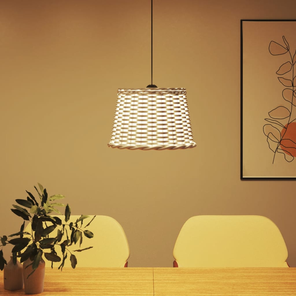 Vidaxx Deckenlampenschirm ø40x26 cm Korbgeflecht weiß