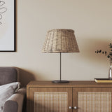VidaXL Lampenschirm Ø50x30 cm Korbgeflecht braun