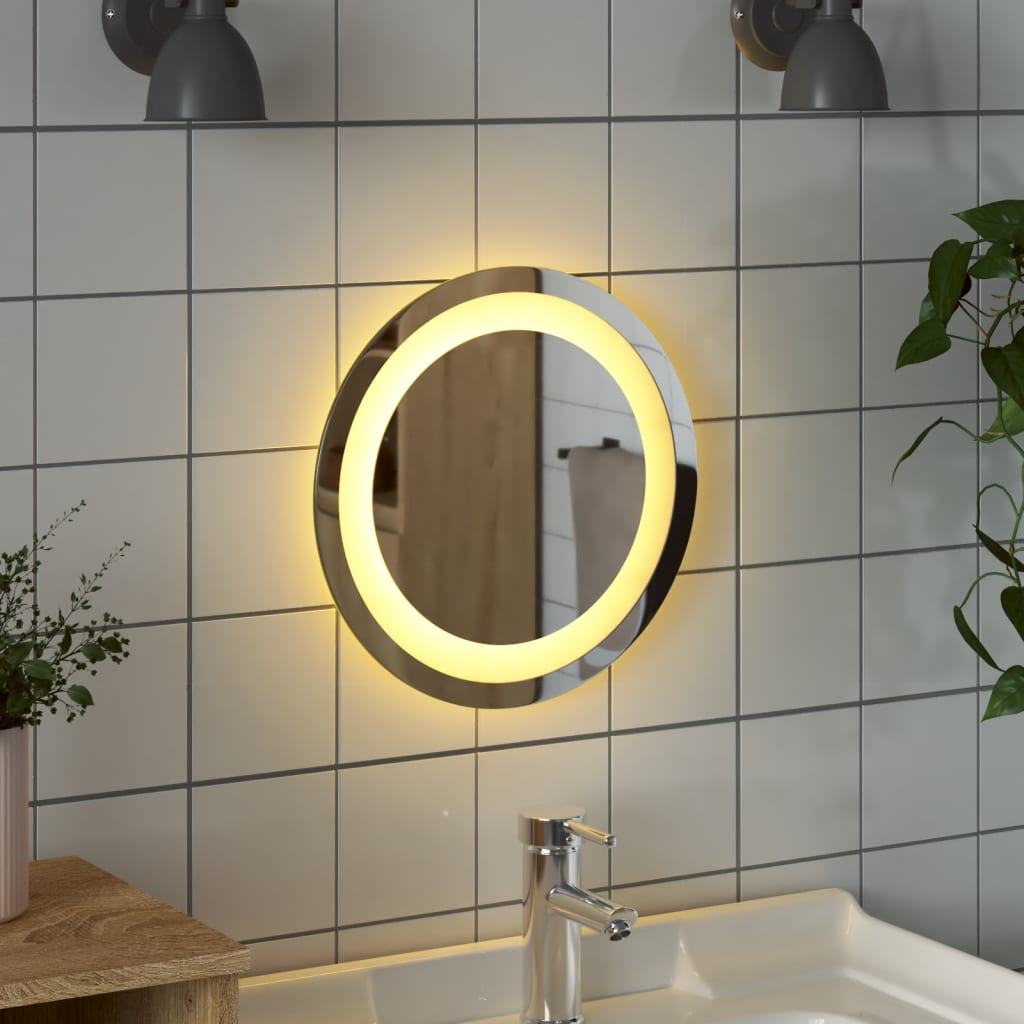 VidaXL Badezimmerspiegel LED rund 30 cm