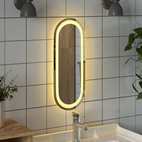 Vidaxl badkamerspiegel led 40x15 cm ovaal