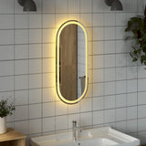 Vidaxx Badezimmerspiegel LED oval 80x35 cm