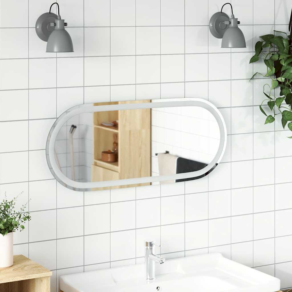 VidaXL Badezimmerspiegel LED oval 90x40 cm