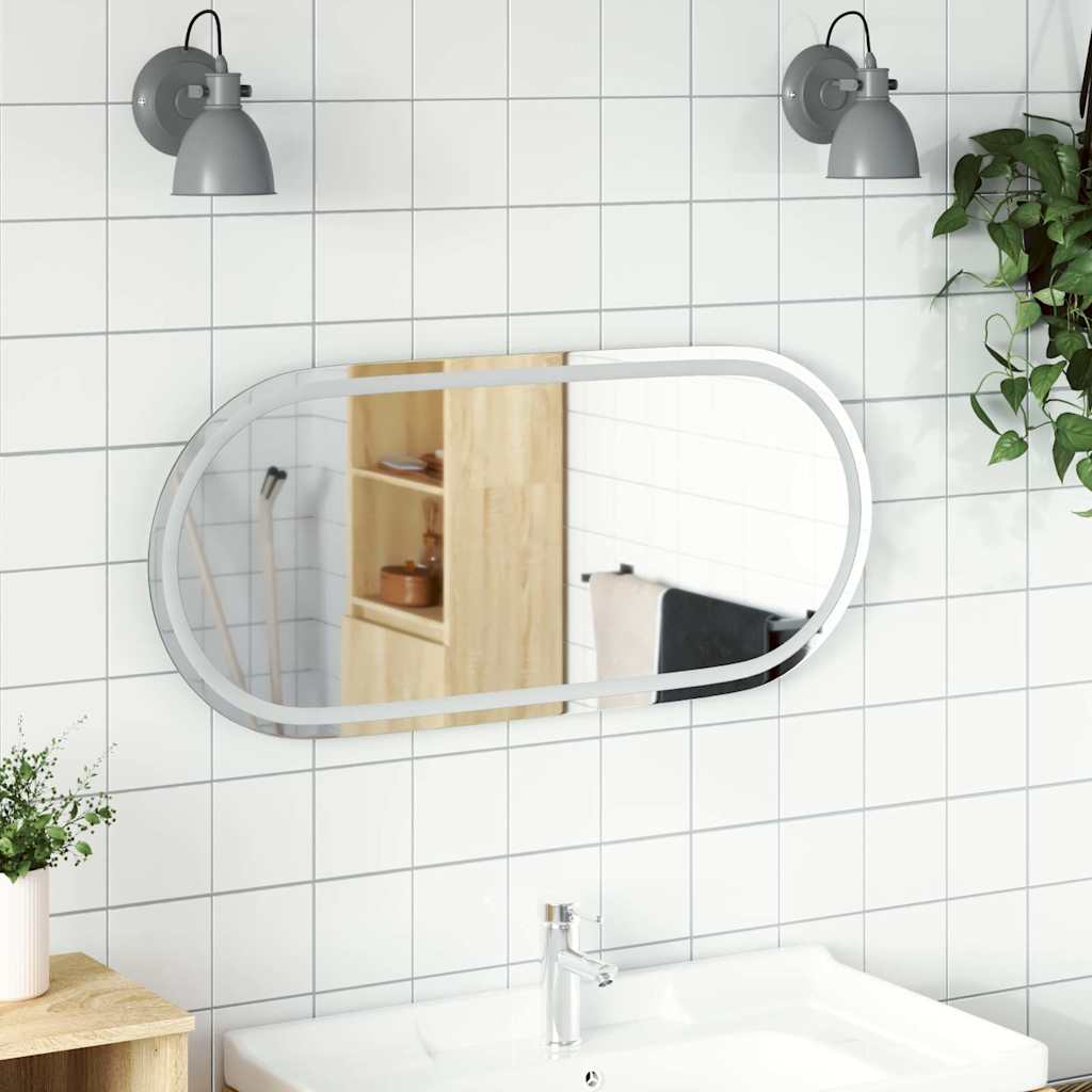 VidaXL Badezimmerspiegel LED oval 100x45 cm