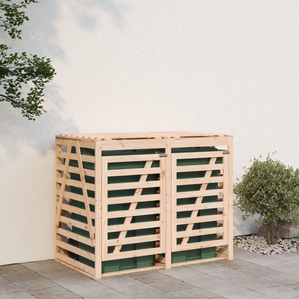 VidaXL Container-Aufbewahrung doppelt aus massivem Kiefernholz