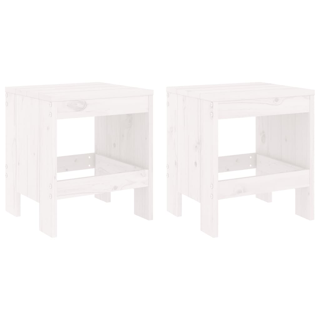 Vidaxl 3-delige bistroset massief grenenhout wit