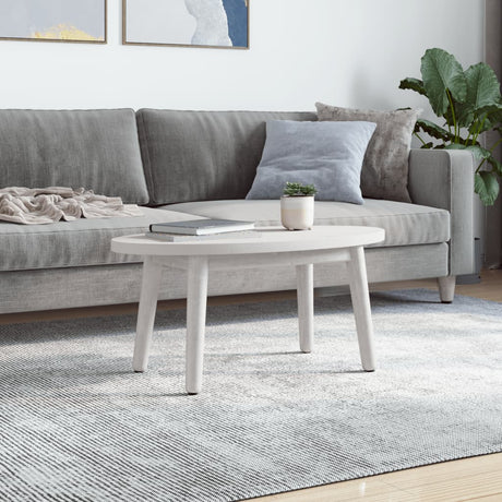 Vidaxl tafelblad ovaal 80x40x2,5 cm massief grenenhout wit