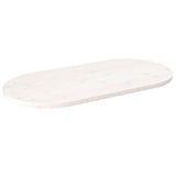 Vidaxl tafelblad ovaal 110x55x2,5 cm massief grenenhout wit