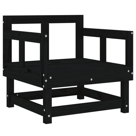 Vidaxl tuinstoelen 2 st massief grenenhout zwart