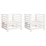 Vidaxl tuinstoelen 2 st massief grenenhout wit