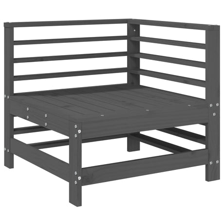 Vidaxl tuinhoekbanken 2 st massief grenenhout grijs