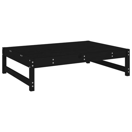 Vidaxl tuinvoetenbank 120x80 cm massief grenenhout zwart