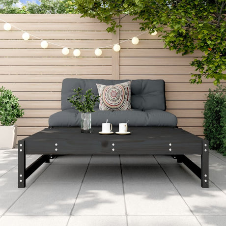 Vidaxl tuinvoetenbank 120x80 cm massief grenenhout zwart