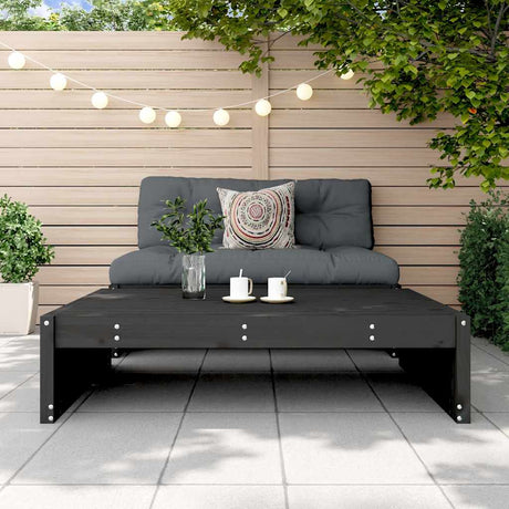 Vidaxl tuinvoetenbank 120x80 cm massief grenenhout zwart
