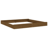 VidaXL Sandkasten mit Sitzbänken, quadratisch, massives Kiefernholz, honigbraun