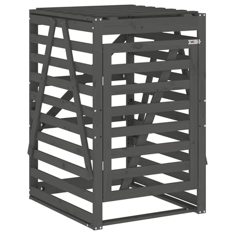 Vidaxx Containeraufbewahrung 84x90x128,5 cm massives Kiefernholz grau