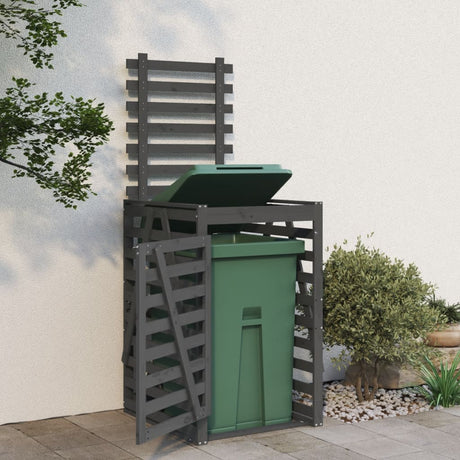 Vidaxx Containeraufbewahrung 84x90x128,5 cm massives Kiefernholz grau