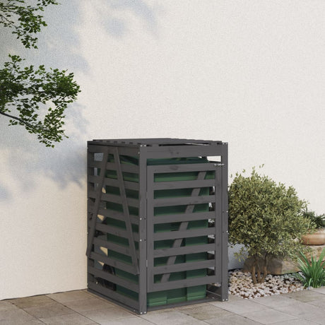 Vidaxx Containeraufbewahrung 84x90x128,5 cm massives Kiefernholz grau