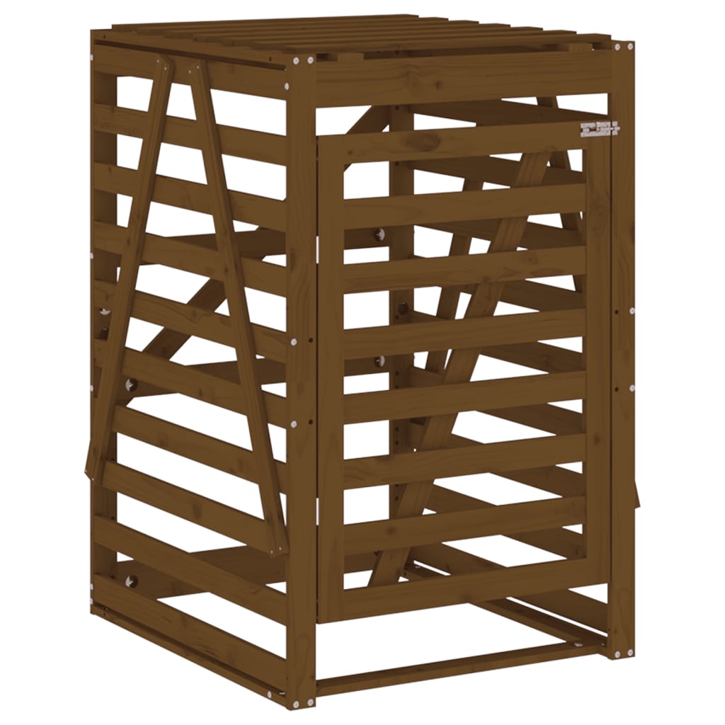Vidaxx Containeraufbewahrung 84x90x128,5 cm massives Kiefernholz honigbraun