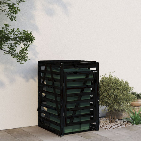Vidaxx Containeraufbewahrung 84x90x128,5 cm massives Kiefernholz schwarz