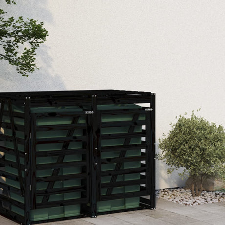 Vidaxx Container-Aufbewahrungserweiterung aus massivem Kiefernholz schwarz