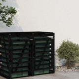 Vidaxx Container-Aufbewahrungserweiterung aus massivem Kiefernholz schwarz