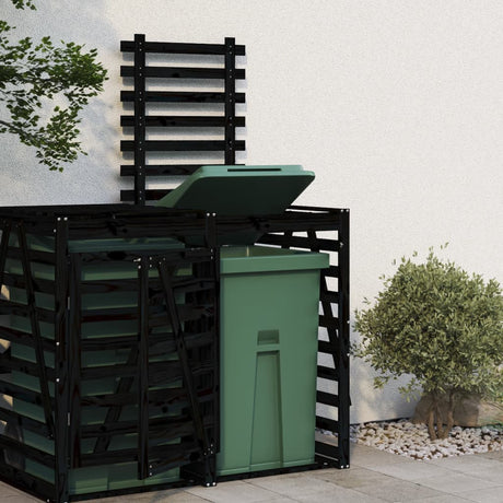 Vidaxx Container-Aufbewahrungserweiterung aus massivem Kiefernholz schwarz