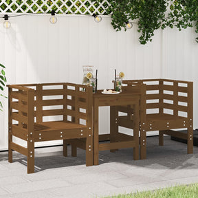 Vidaxl tuinstoelen 2 st 61,5x53x71 cm massief grenenhout honingbruin