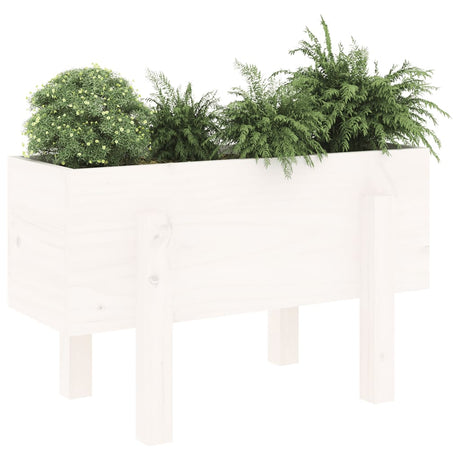 Vidaxx Pflanzgefäß 62x30x38 cm massives Kiefernholz weiß