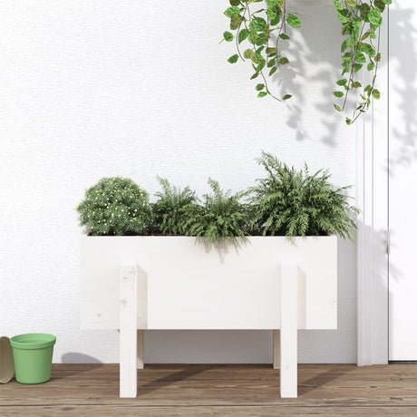 Vidaxx Pflanzgefäß 62x30x38 cm massives Kiefernholz weiß