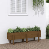 VidaXL Pflanzgefäß erhöht 121x30x38 cm massives Kiefernholz honigbraun