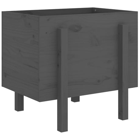 Vidaxx Pflanzgefäß 62x50x57 cm massives Kiefernholz grau