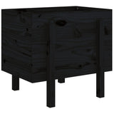 Vidaxx Pflanzgefäß 62x50x57 cm massives Kiefernholz schwarz