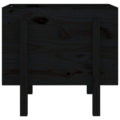 Vidaxx Pflanzgefäß 62x50x57 cm massives Kiefernholz schwarz