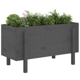 Vidaxx Pflanzgefäß erhöht 101x50x57 cm massives Kiefernholz grau