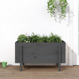 Vidaxx Pflanzgefäß erhöht 101x50x57 cm massives Kiefernholz grau