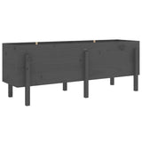 Vidaxx Pflanzgefäß erhöht 160x50x57 cm massives Kiefernholz grau