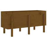 VidaXL Pflanzgefäß erhöht 121x50x57 cm massives Kiefernholz honigbraun