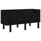 Vidaxx Pflanzgefäß erhöht 121x50x57 cm massives Kiefernholz schwarz
