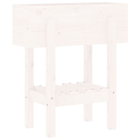 Vidaxx Pflanzgefäß 62x30x69 cm massives Kiefernholz weiß