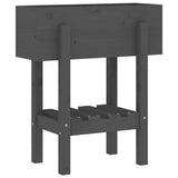 Vidaxx Pflanzgefäß 62x30x69 cm massives Kiefernholz grau