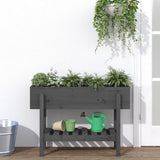 Vidaxx Pflanzgefäß erhöht 101x30x69 cm massives Kiefernholz grau