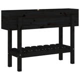 Vidaxx Pflanzgefäß erhöht 101x30x69 cm massives Kiefernholz schwarz