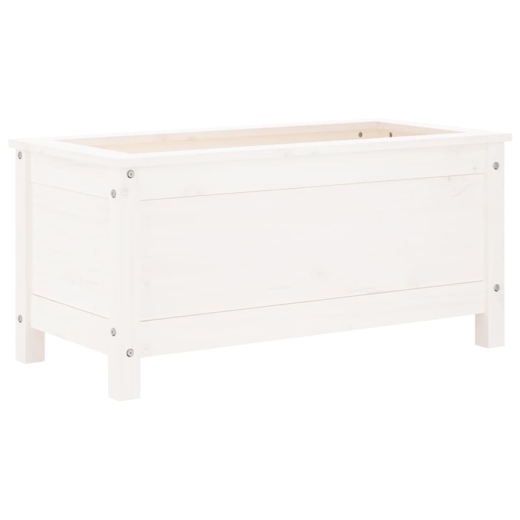Vidaxx Pflanzgefäß 82,5x40x39 cm massives Kiefernholz weiß