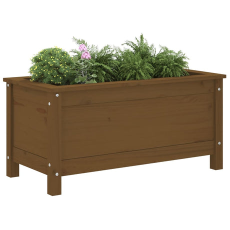 Vidaxx Pflanzgefäß 82,5x40x39 cm massives Kiefernholz honigbraun