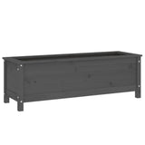 Vidaxx Pflanzgefäß erhöht 119,5x40x39 cm massives Kiefernholz grau