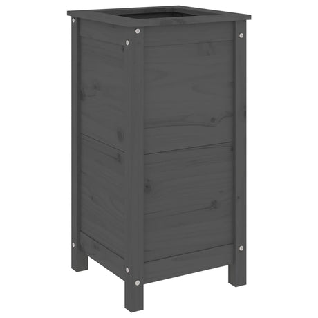 Vidaxx Pflanzgefäß 40x40x78 cm massives Kiefernholz grau