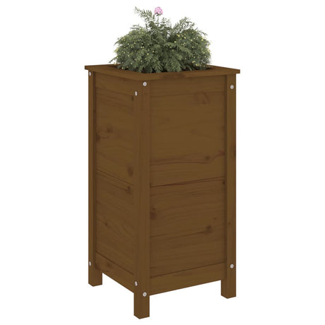 Vidaxx Pflanzgefäß 40x40x78 cm massives Kiefernholz honigbraun