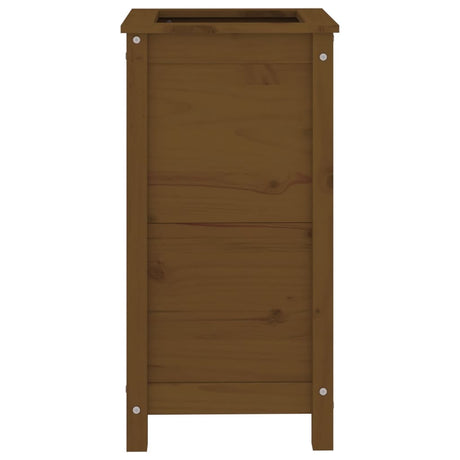 Vidaxx Pflanzgefäß 40x40x78 cm massives Kiefernholz honigbraun