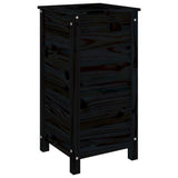 Vidaxx Pflanzgefäß 40x40x78 cm massives Kiefernholz schwarz